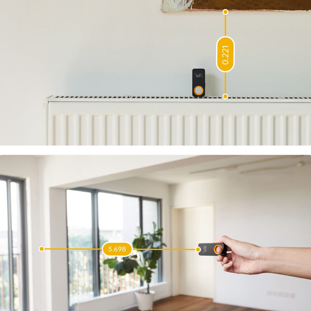 Intelligent Lasers Distance Measuring Equipment Miniature Hand-held Rangefinder Electronic Ruler OLED Screen Connect To APP