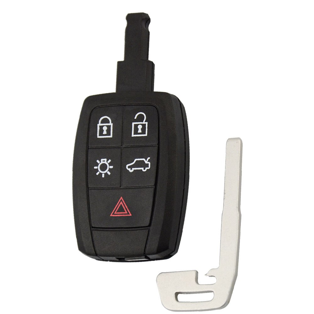 OkeyTech 5 Buttons Style Car Remote Key Case Shell Cover Fob For Volvo C30 C70 XC90 V70 S60 V40 V50 Insert Blade Replacement