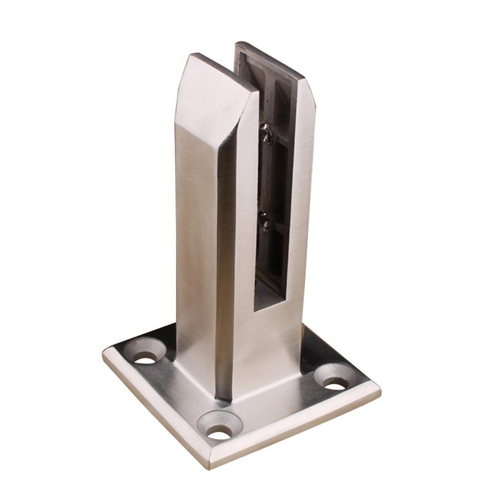 304 Stainless Steel Square Clamp Glass Panel Pool Fence Staircase Bracket Spigot Balustrade Floor Deck Mount Support Clamp 40p: B