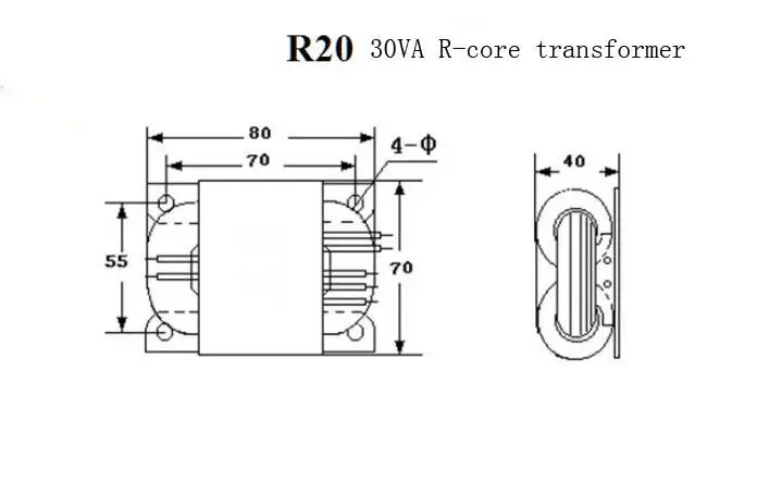 GZLOZONE 30VA Pure copper R-core transformer 2X 6V / 9V /12V /15V/ 18V L9-49-1
