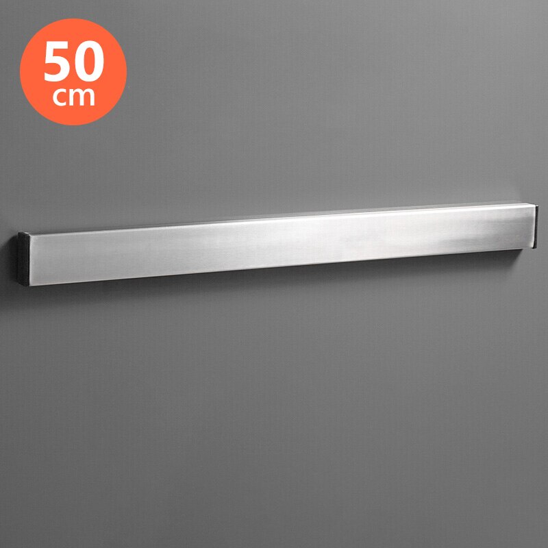 Porte-couteau magnétique support mural en acier inoxydable support de couteau support de rangement mural maison cuisine aimant porte-outil outil de cuisine: 50 cm sliver