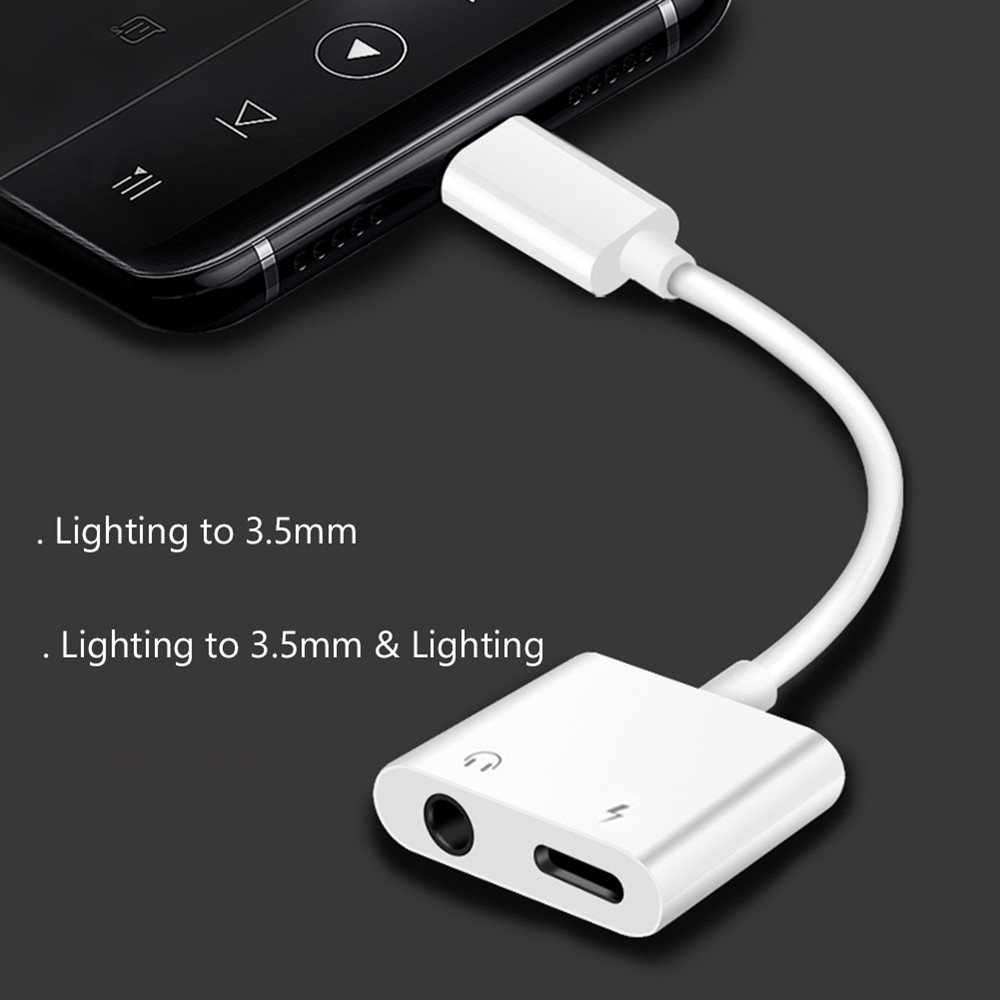 Adapter słuchawek do iPhone'a 14 13 12 11 X 8 7 Plus Rozdzielacz audio Aux do oświetlenia do adaptera 3,5 mm Gniazdo słuchawkowe Kabel