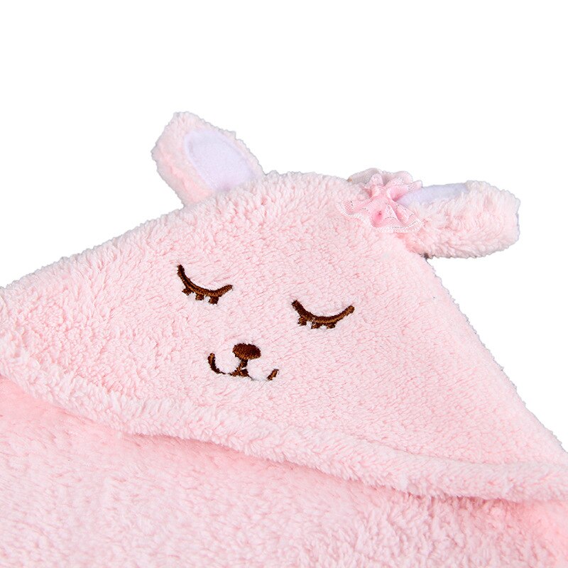 Cute pet bathrobe, small and medium dog microfiber dog super absorbent cat bath cloak pet dry towel - panda frog: Rabbit / M