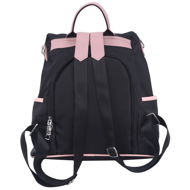 Casual Oxford Backpack Women Black Waterproof Nylon School Bags For Teenage Girls Travel Tote Packbag