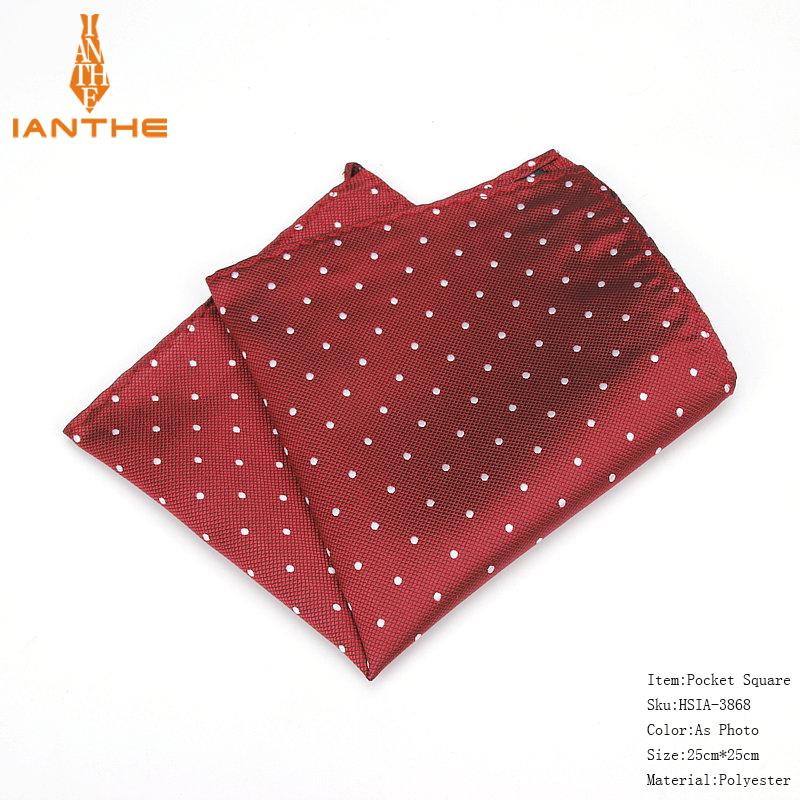 Mannen Klassieke Pocket Vierkante Dot Patroon Zakdoek Mode Zakdoek Voor Mannen Pakken Zakdoeken Vintage Handdoek Accessoires Marine: IA3868