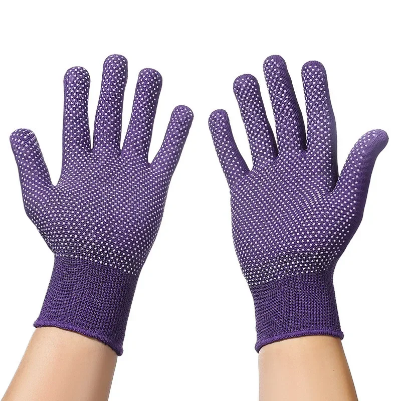 dubbelzijdige stijltang Curling Tong Kappers Hittebestendige Vingerhandschoenen Kapsalon Gereedschap: violet