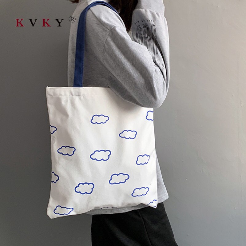 2020 moda feminina lona sacola casual pano praia sacos bolsa reutilizável saco de compras grande capacidade eco dobrável