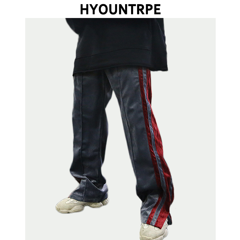 side zip velvet wide track pants ☆【SURGERY】☆side zip velvet