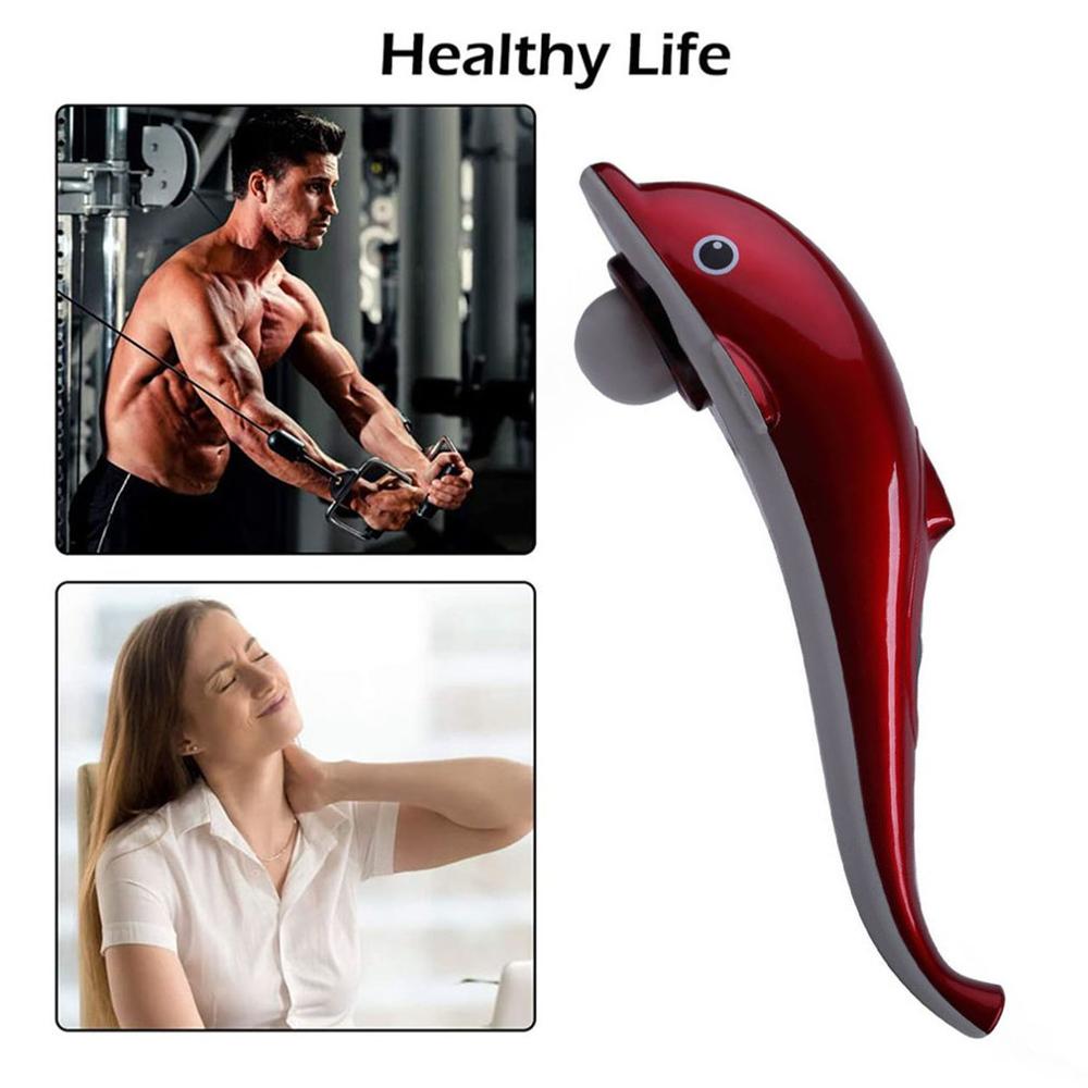 Delfin Massage-Stock Massage Ausrügestochen Elektrische Vibrierende Massagegerät Taille Bein Ganze Körperpflege Gesundheit Monitore