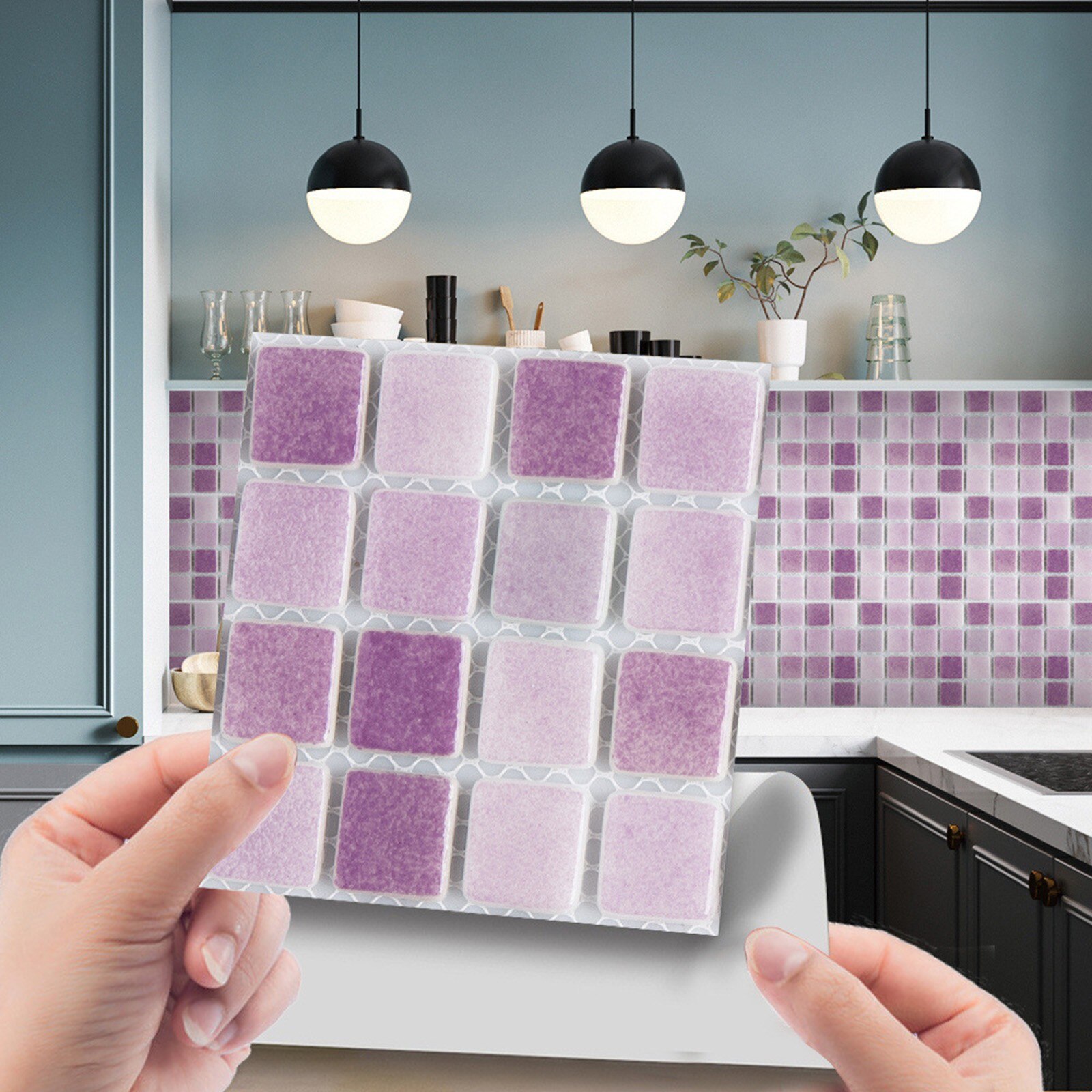 3D Pattern Mosaic Tile Sticker 3D Three-dimensional Wall Decoration Waterproof Wall Sticker Kitchen Renovation Sticker