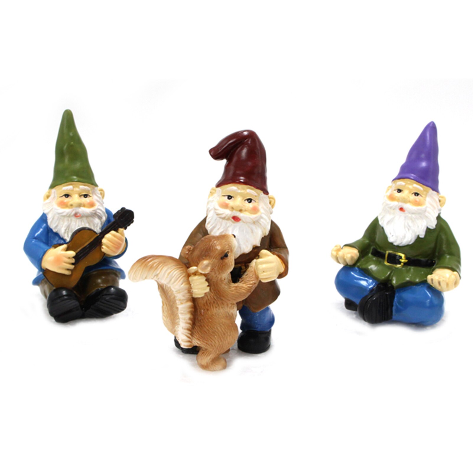 5PCS Waterproof Fairy Garden Miniatures Gnome Mini Cute Dwarf Figurines For Garden Yard Decoration Naughty Pleasant Atmosphere