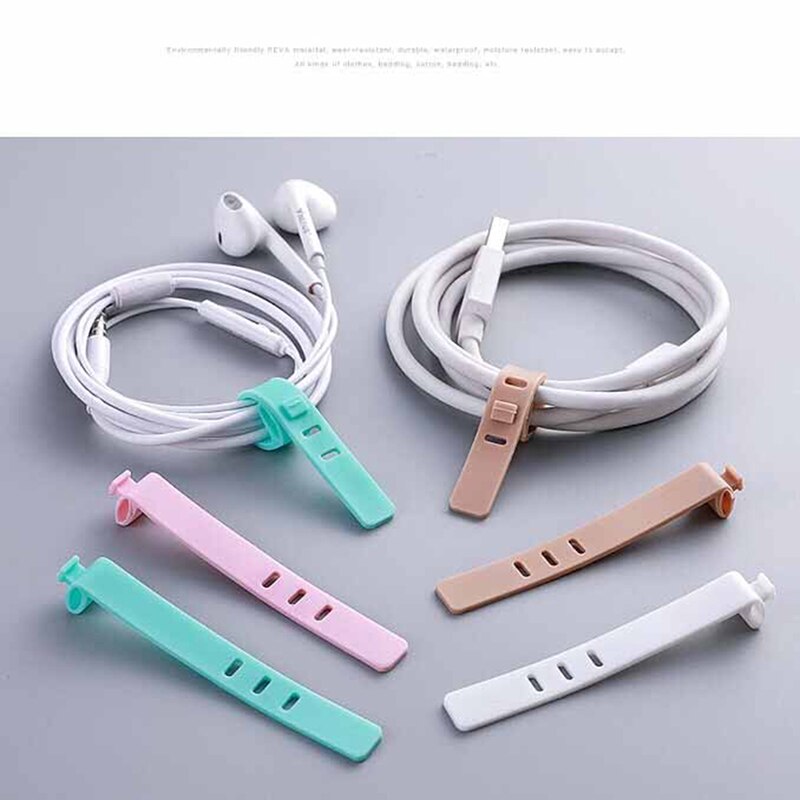 4 stk/sæt rejse silikone kabel opruller øretelefon beskytter usb telefon holder tilbehør pakke organizer tilbehør