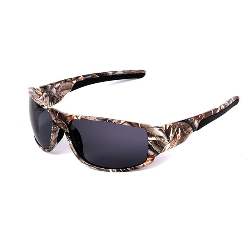 Camouflage Polarized Fishing Glasses Men Women Cycling Hiking Driving Sunglasses Outdoor Sport Eyewear Camo Riding Windproof: Camouflage gray