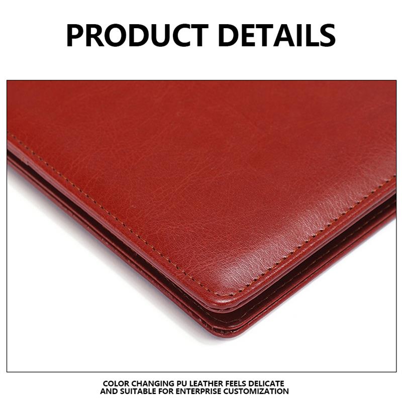 A4 PU Leather File Folder Multifunction Office Supplies Organizer Manager Document Pads Briefcase Padfolio Bags (Excluding Pen)