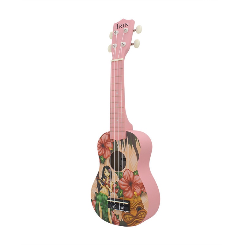 Basswood 21 inch Pink Soprano Ukulele Ukelele Guitar 4 Strings Acoustic Hawaiian Guitar Musical Instruments for girl beginner