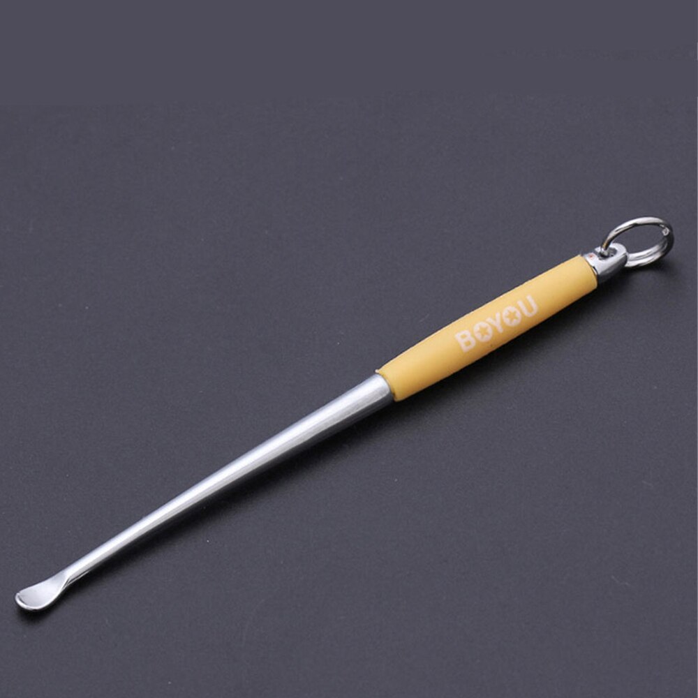 Ear Cleaning Spoon Stainless Steel Earpick Silicone Handle Baby Earwax Removing Safe Tool Kids Adult Nursing Care
