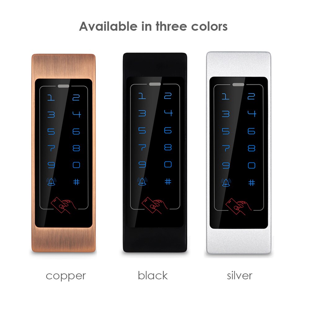 Metal Backlight Touch Access Control Keypad RFID 125Khz/13.56Mhz Waterproof Access Control Machine Wiegand 26/34 output