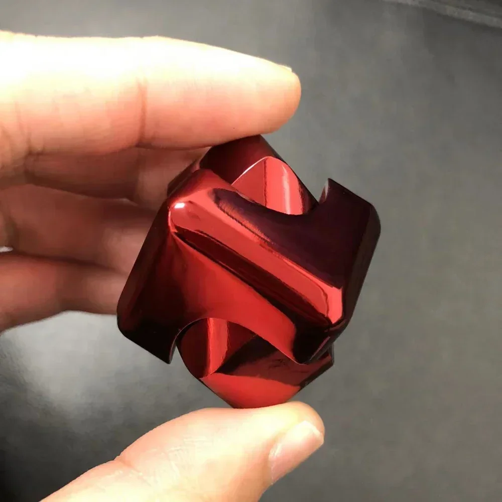 Metallinen kuutio pyörivä sormenpäägyroskooppi fidget anti stress lelut aikuisille toimisto koti matkailu kannettava spinner lelut joulu