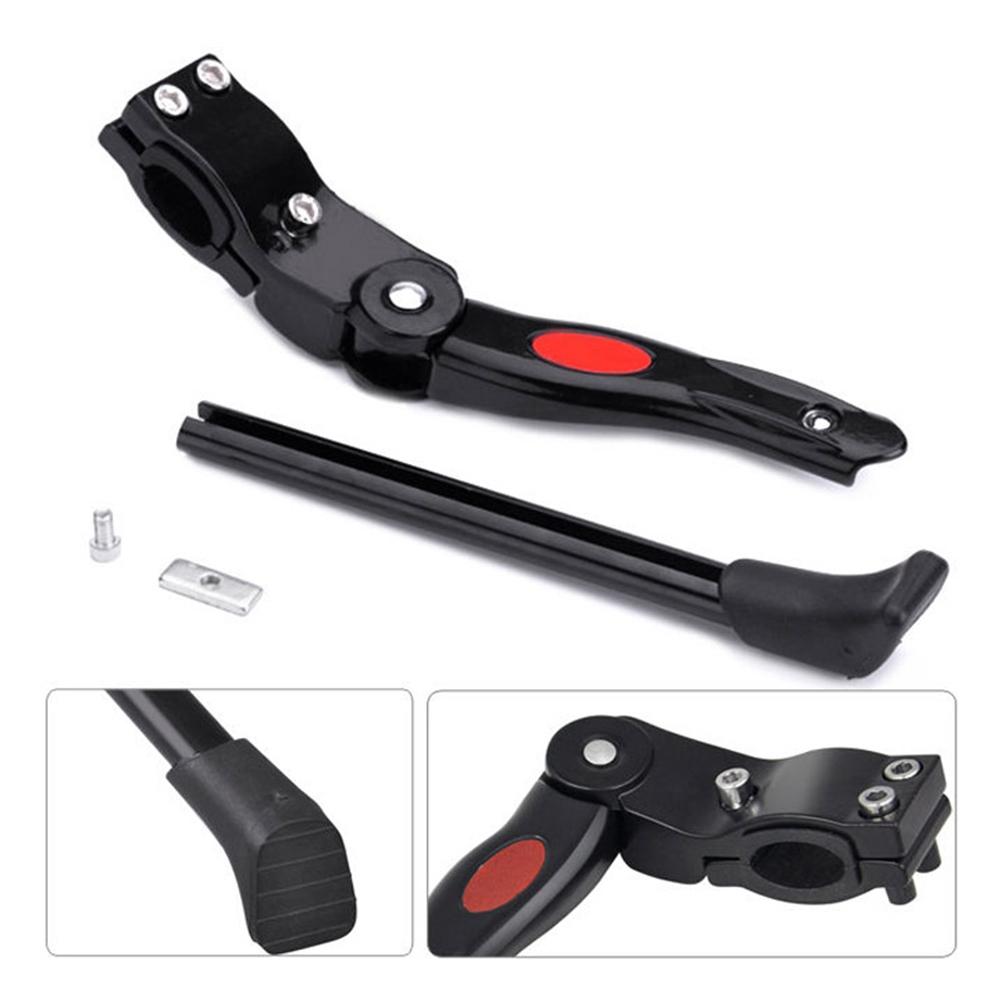 Einstellbar MTB Road Fahrrad Ständer Parkplatz Rack Side Kick Ständer (Schwarz)