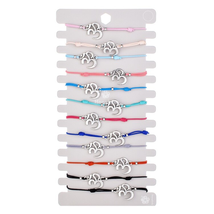 Lubingshine 12 Stks/sets Schildpad Gevlochten Armbanden &amp; Armbanden Voor Vrouwen Kind Verstelbare Palm Charms Yoga Enkelbanden Handgemaakte Sieraden: E