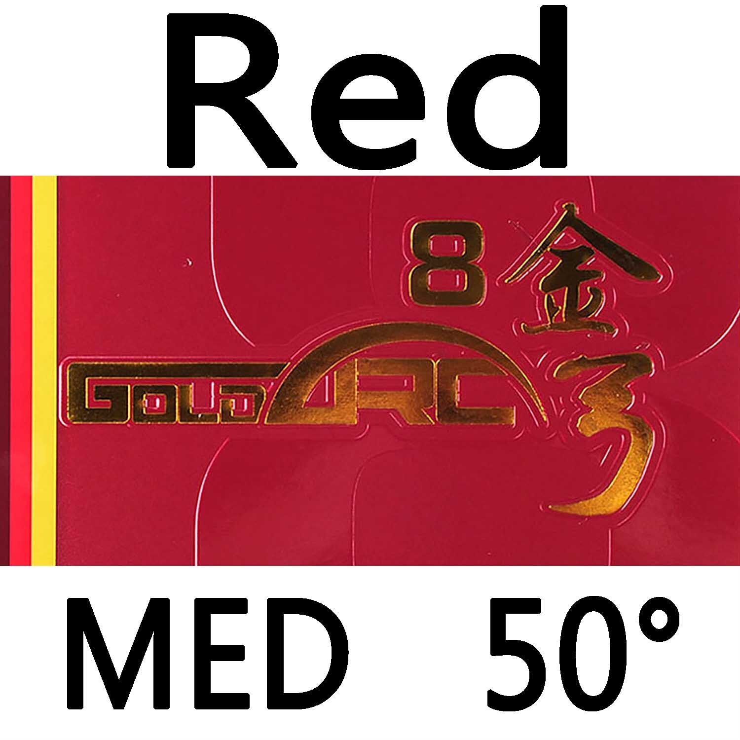 DHS GoldArc 8 Made in Germany Gold Arc Table Tennis Rubber Ping Pong Sponge Goldarc8: red med H50