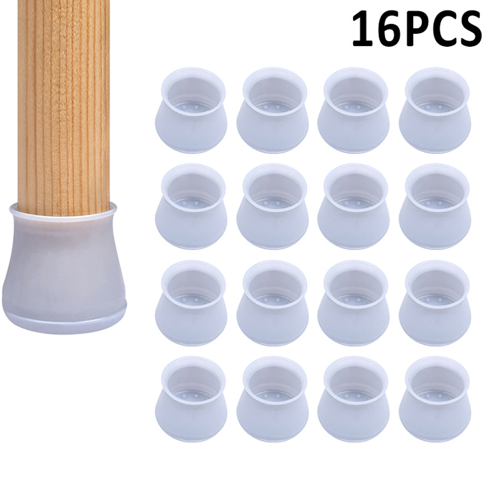 4/8/16 Pcs Furniture Table Chair Leg Floor Feet Cap Cover Protector Non-slip Table Leg Caps Foot Protection Bottom Cover P7Ding: Blue 16pcs