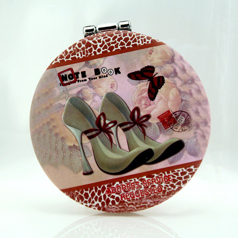 Portable Double Sides Pocket Make Up Mirror Stainless Steel Frame Eiffel Tower Cosmetic Makeup Mini Beauty Normal Magnifying