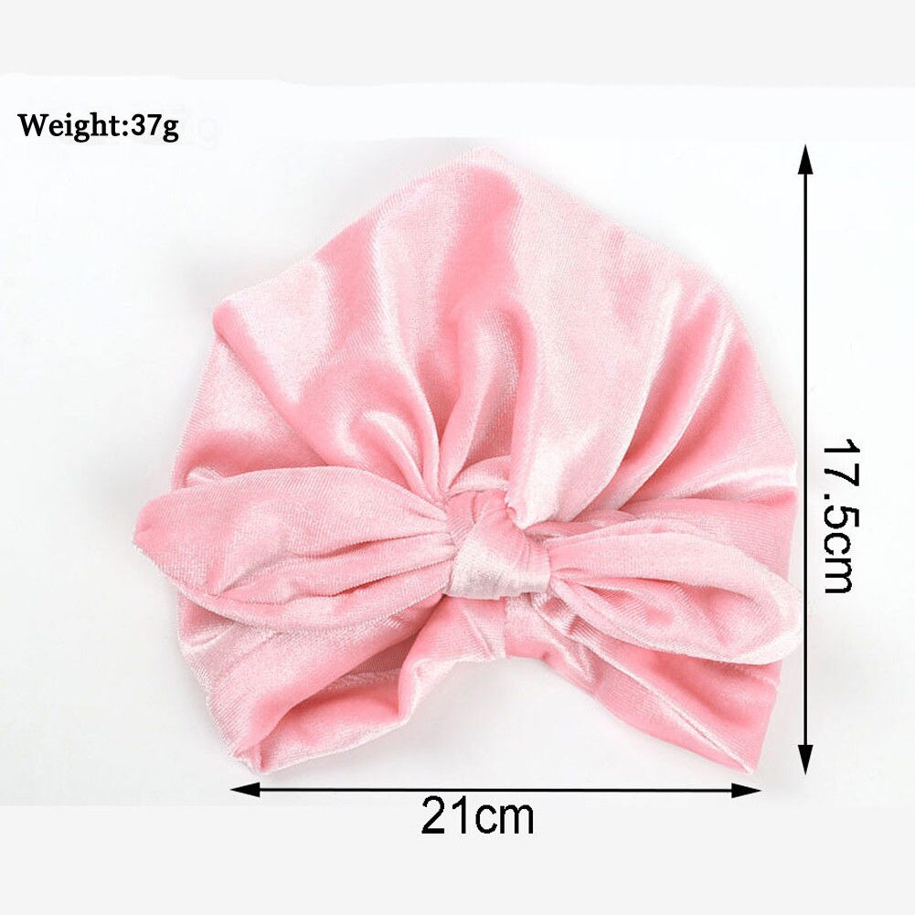 para recién nacidos, niños, bebés, niñas, niños, turbante indio, Lazo de terciopelo, gorro de invierno, gorro suave y cálido, para bebés en 9 colores