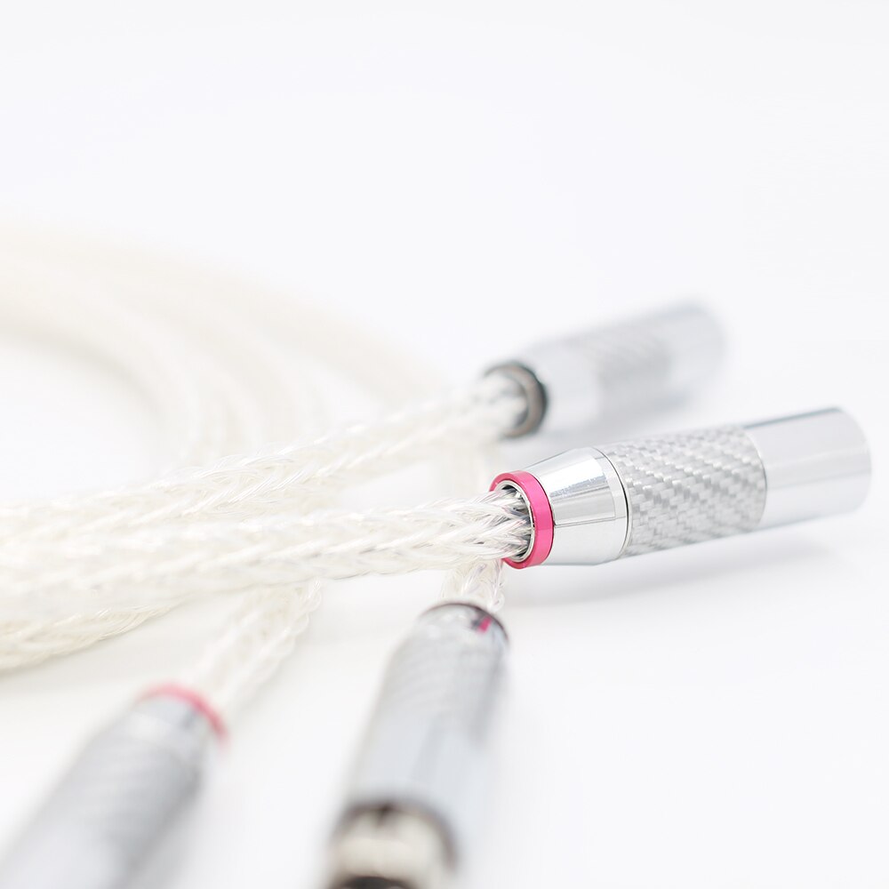 1Pair OCC Silver plated XLR Audio cable Balance cable XLR Cable Male to Female M/F Audio Cable 8AG Twist Cable