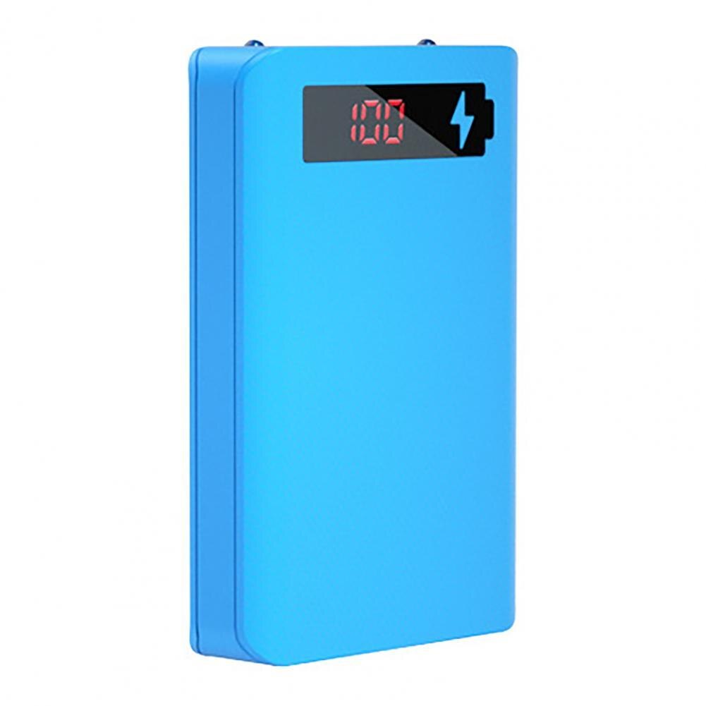 Draagbare Oplader Shell Diy Power Bank Shell Led Digitale Display Intelligente Chip Uitstekende 5X18650 Power Bank Case:  Blue