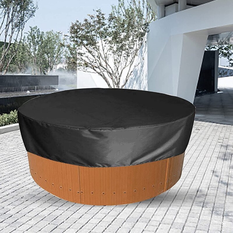 Tampa de cobertura de banheira de hidromassagem redonda à prova dwaterproof água cobertura de piscina solar cobertura de poeira banhado a prata capa de chuva