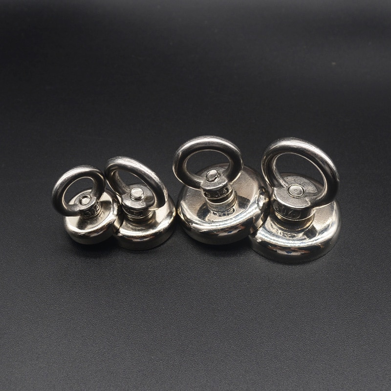 Sterke Neodymium Magneet Salvage Magneet Diepzee Vissen Magneten Houder Trekken Montage Pot Met Ring Eyebolt