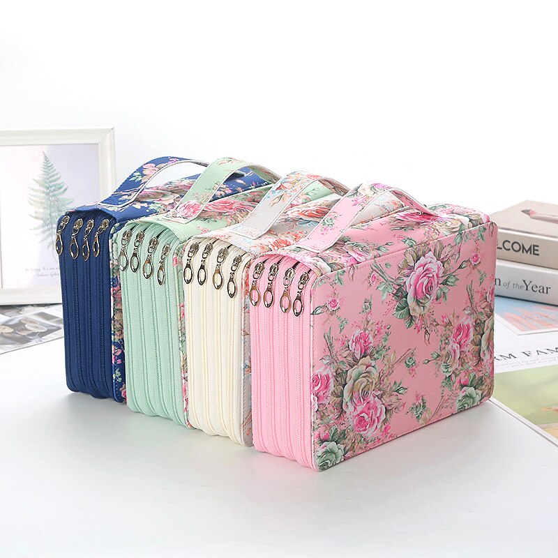 200 Slot Etui School Penal Voor Meisje Jongen Pencilcase Grote Capaciteit Pen Box Briefpapier Tas Kit Grote Pencilfolder Pouch gaten
