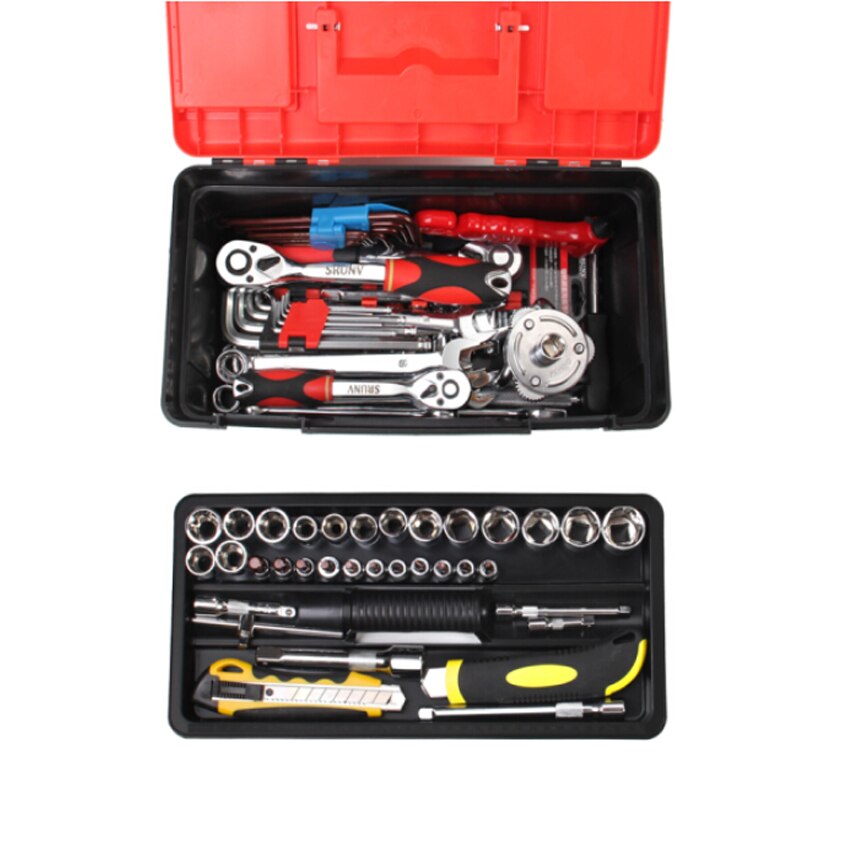 Multifunctional Toolbox Hand-held Medium-sized Plastic Tool Receiving Box 18-inch Strengthened Toolbox Tool Cabinet