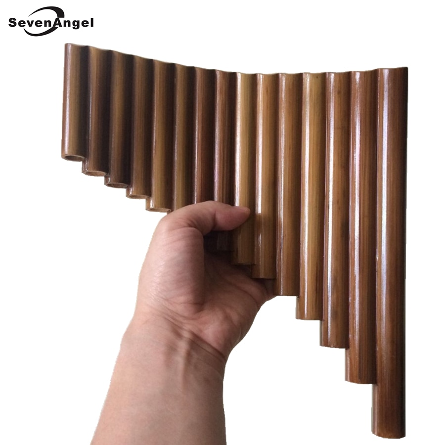 SevenAngel Handgemaakte Rechterhand 15 Buizen Bamboe Panflute Sleutel van G Houtblazers Fluit Xiao Folk Muziekinstrumenten leidingen Dizi