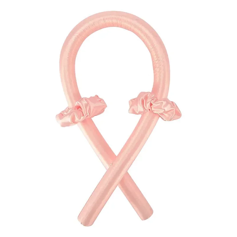 Diadema con varilla rizadora sin calor, cinta para rizos de seda sin calor, rodillos para el cabello, diadema suave para dormir, rizadores de pelo perezosos, herramientas de peinado: Plata