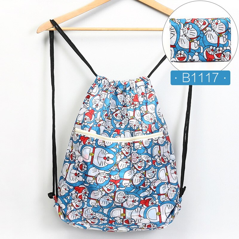 Cartoon Foldable String Stadium Backpack Lightweight Washable Sturdy Daypack Waterproof Small Portable Outdoor Sport Bag: Z0112