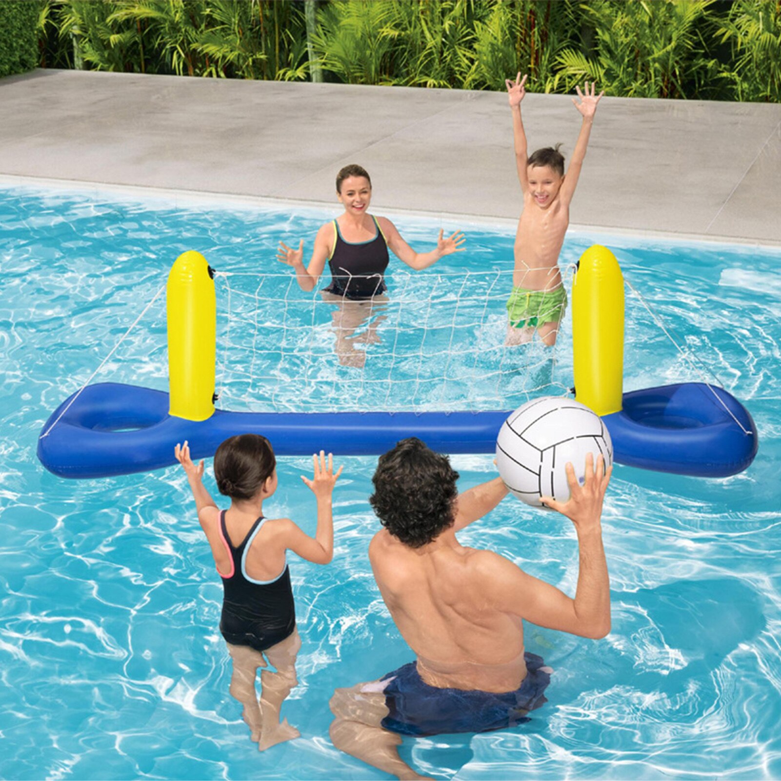 Sport estivi piscina gonfiabile galleggiante Set giochi d&#39;acqua giochi di nuoto per bambini pallacanestro pallamano pallavolo salto in acqua