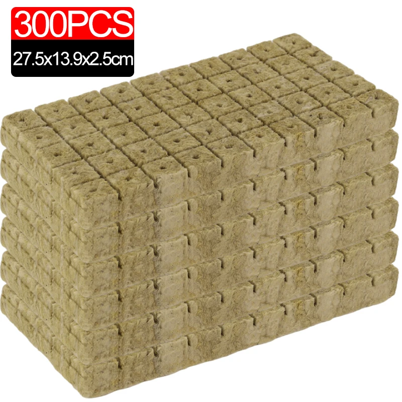 Steinwolle Hydrokultur Grow Media Würfel Pflanzenwürfel Soilless Substrat Seed-ed Rock Wool Plug Sämling-Block Gartenbedarf: Licht Grün