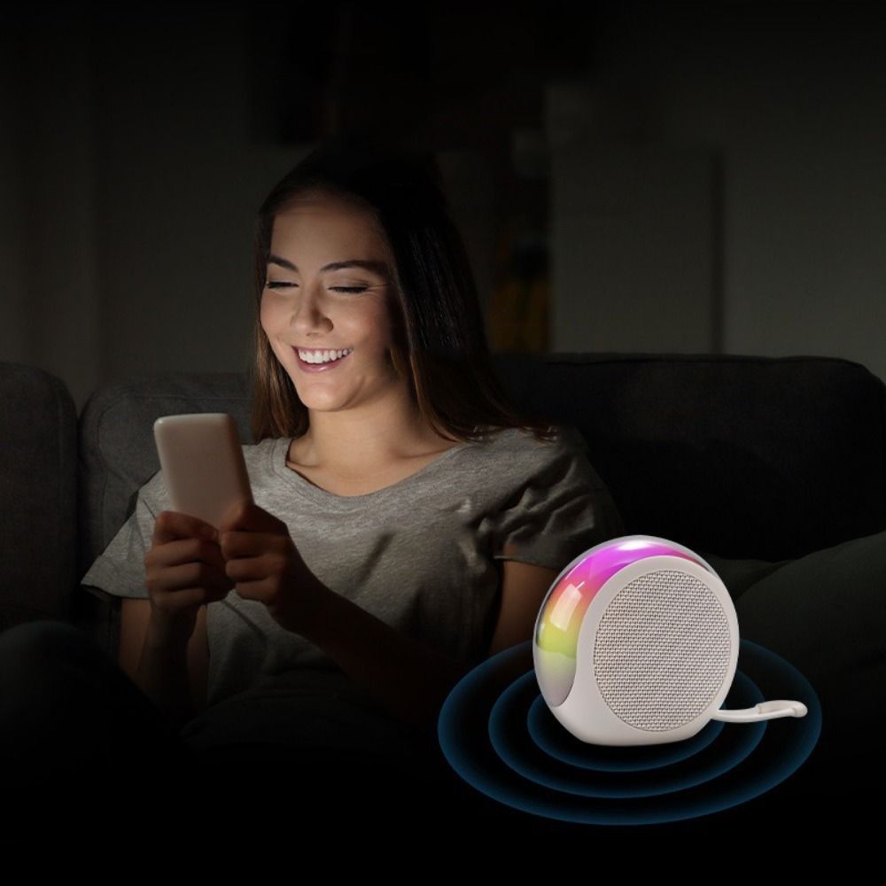 Mini Altavoz Bluetooth 2 en 1, caja de sonido inalámbrica magnética de alto sonido con iluminación RGB, Subwoofer portátil de para hombres y mujeres