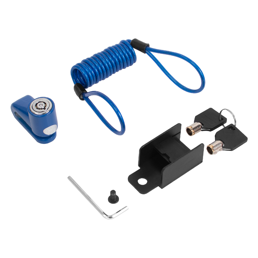 Verrou universel antivol pour Rotor de frein à disque, pour Xiaomi M365 Pro Pro2 Mi3, Scooter, vélo, moto, verrouillage de sécurité, rappel à ressort: Bleu