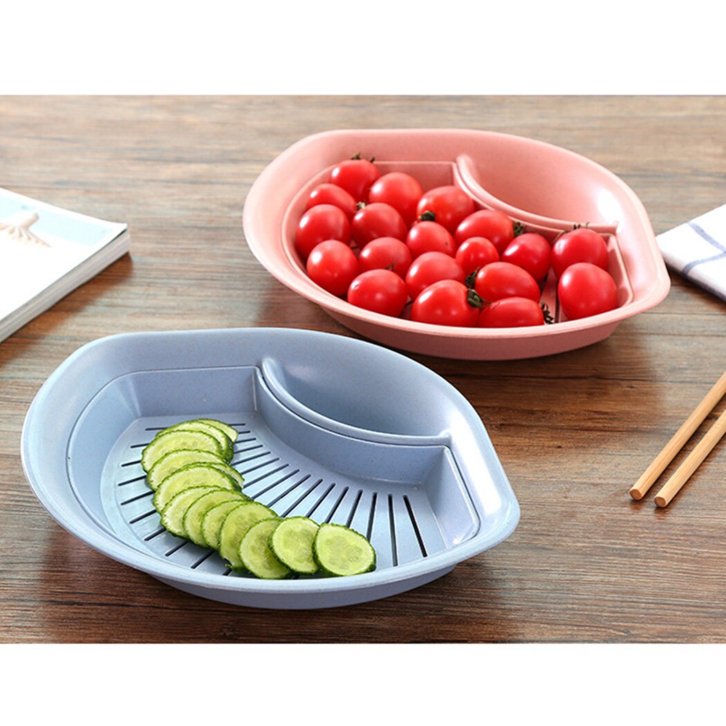 Talerz z tworzywa sztucznego samozasysający talerz kluski talerz na owoce z octem