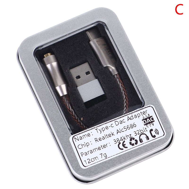 Lxdac  a01 alc 5686 usb typ-c  to 3.5mm dac amp kopfhörerverstärker digitaldecoder aux audiokabel hifi-adapter konverter: C