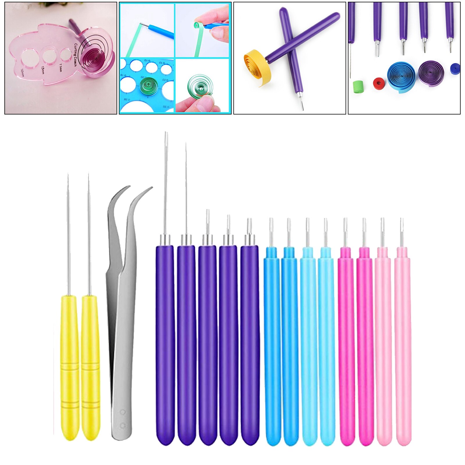 Slotted Quilling Tools Quilling Supplies Hand Craft DIY Tool for Adults 16 Pieces: 16 Pieces