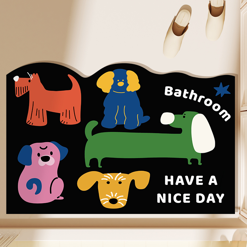 VIKAMA tapis de sol de salle de bain Diatomite absorbant l'eau antidérapant salle de bain porte pied tapis cuisine entrée petit tapis décor à la maison: 1000 millimètres x 1000 millimètres / Argent