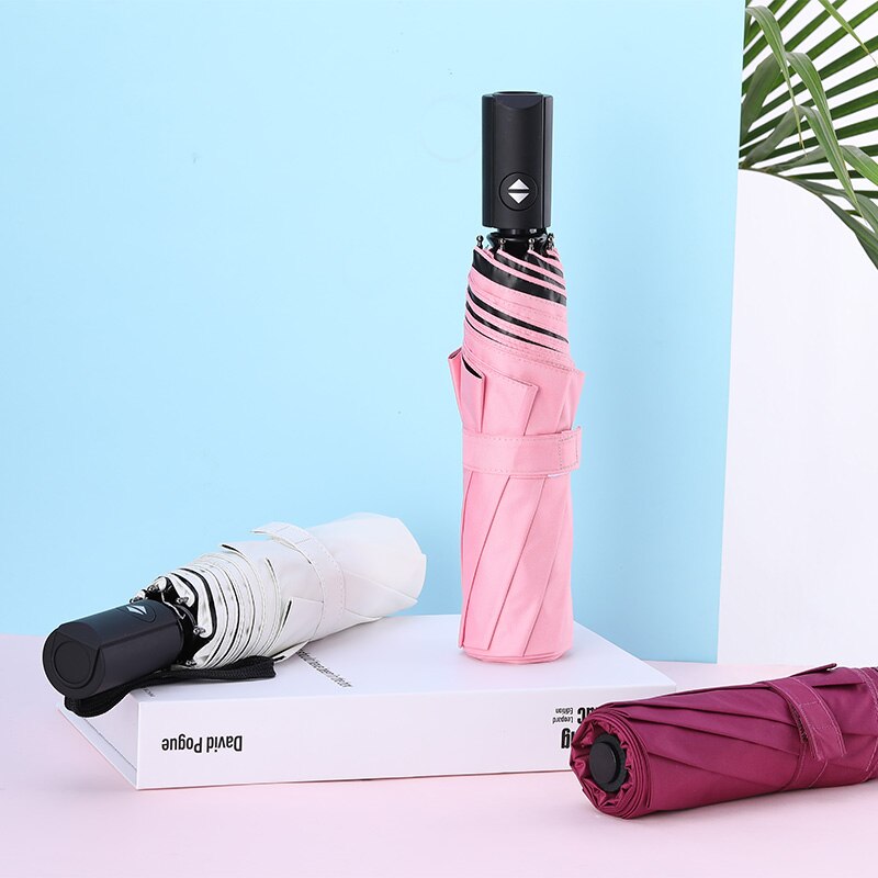 Academy Zon Bescherming Draagbare Paraplu Reizen Vouwen Luxe Automatische Parasol Paraplu Regen Vrouwen Sombrilla Ambrella BW50YS