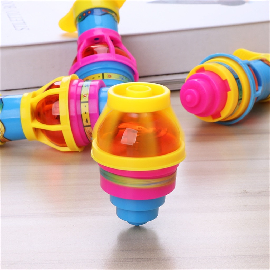 3Pc Kids Tol Licht Tol Speelgoed, school Verjaardagsfeestje Bag Kinderen Spinning Top Spinning Novelty Baby Speelgoed
