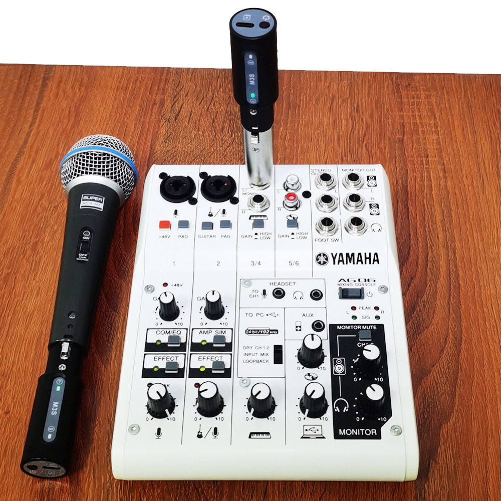 wireless microphone xlr adapter transmitter receiver plug-on mic 2.4GHz for Dynamic Microphone Audio Mixer PA System
