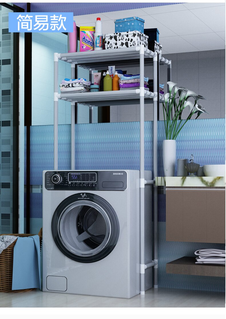 Over The Rack Kitchen Rack Bathroom Cabinet Washing Machine Shelf Paper Towel Rack Space-Saving Toilet Stand Organizer Holder: I