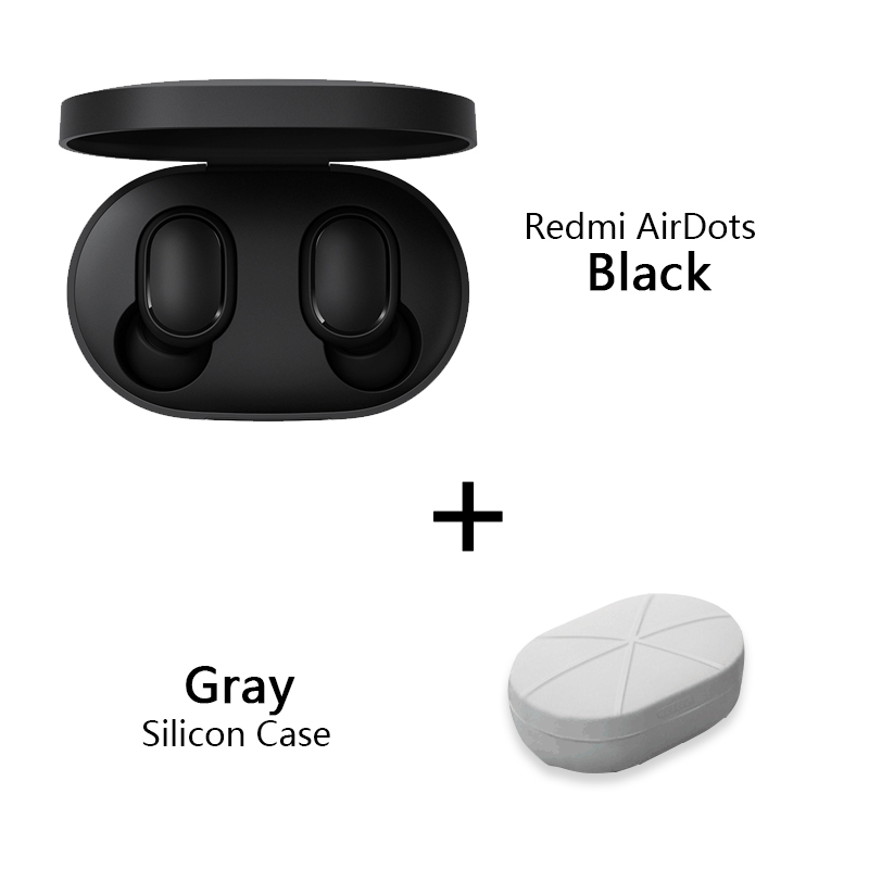 Original Xiaomi Redmi Airdots TWS inalámbrica bluetooth 5,0 auriculares hongmi Airdots pro auriculares DSP micrófono impermeable: add Grey case